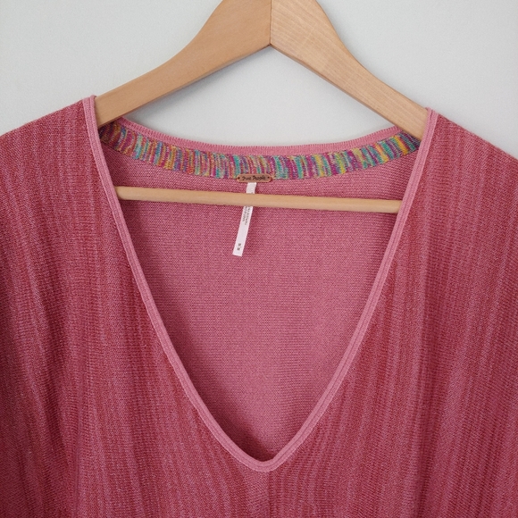 NWT Free People Sundae Swing Pullover Sweater Rose Pink Size Medium - Picture 7 of 14